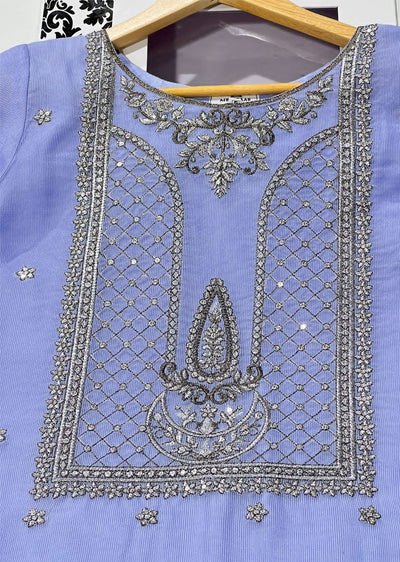 KLD325 / KLD 1030 Nifa - Blue Readymade Cotton net suit - Memsaab Online