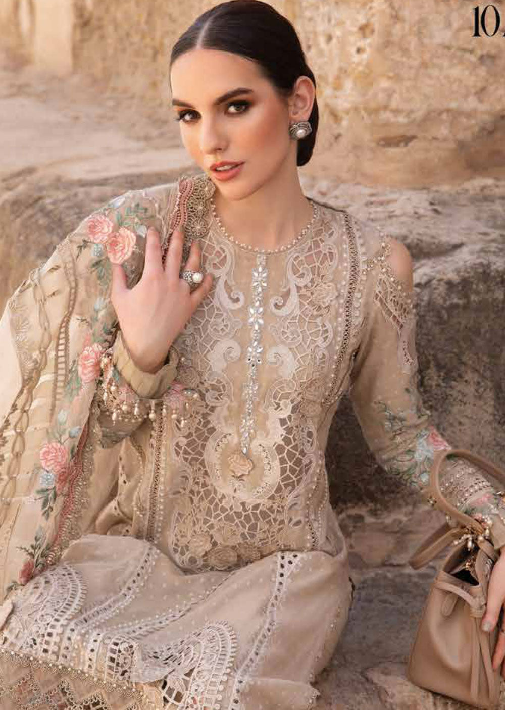 MSB-2410-A - Unstitched - Maria B Lawn Collection 2024 - Memsaab Online