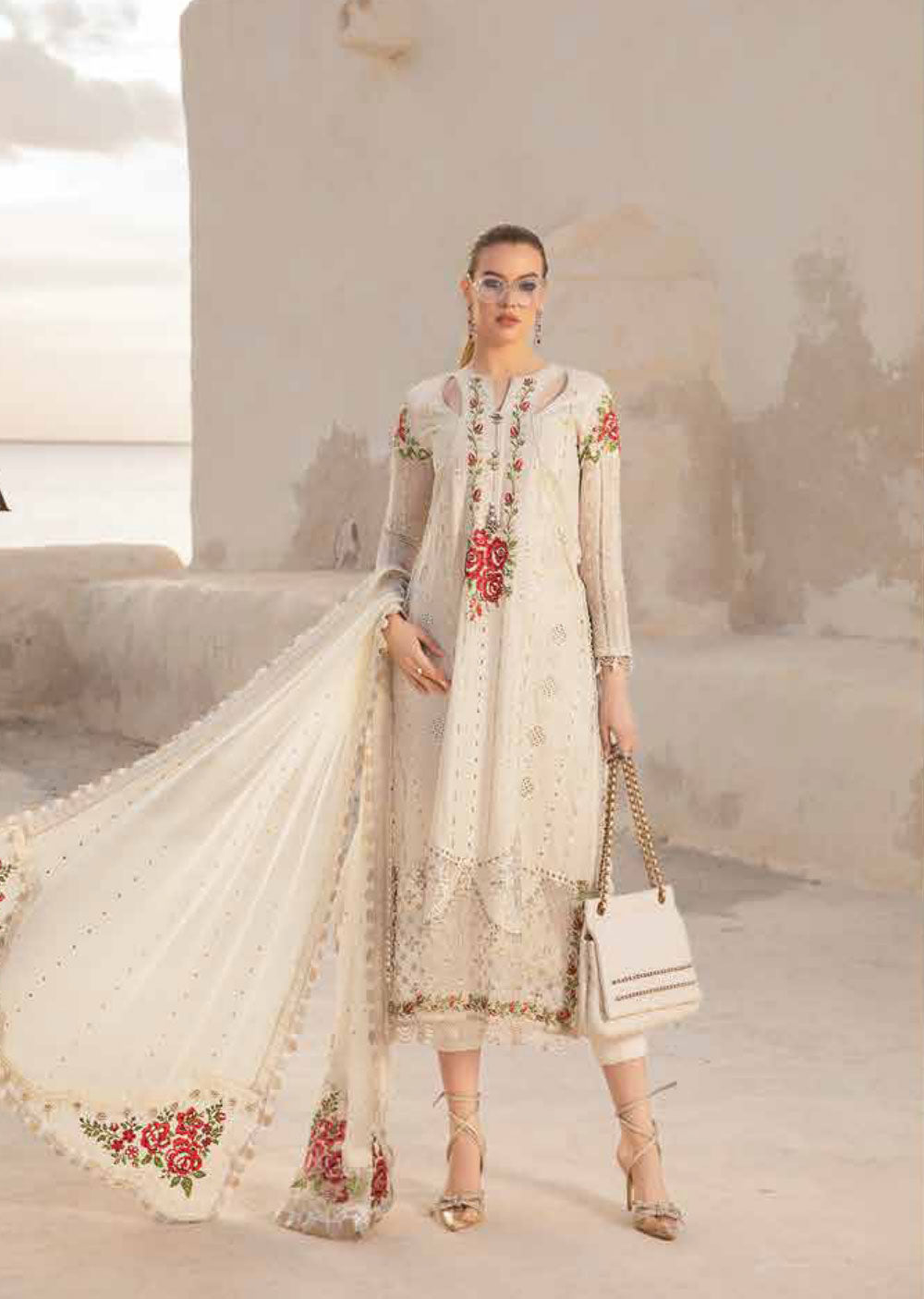 MSB-2412-A - Unstitched - Maria B Lawn Collection 2024 - Memsaab Online