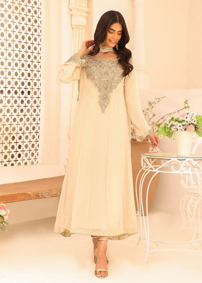 SRB906 Rehana- Gold Maxi Outfit by Sehrish B - Memsaab Online