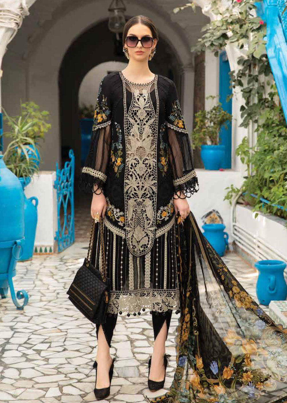 MSB-2415-B - Unstitched - Maria B Lawn Collection 2024 – Memsaab