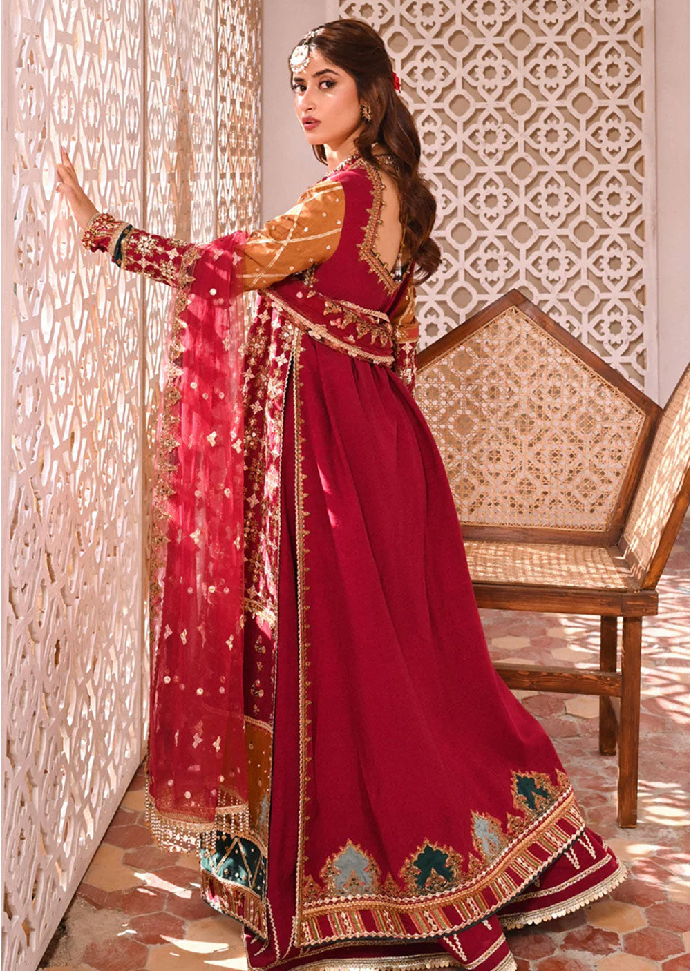 QSF-01 - RIHA - Unstitched - Sahiba Luxury Formals by Qalamkar 2023 - Memsaab Online