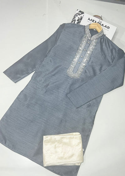 SBG27001 Grey Mens Kurta Pajama Set - Memsaab Online
