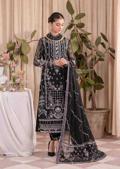 GL-UC-01-R Mahjabeen - Readymade Embroidered Chiffon Suit - Memsaab Online