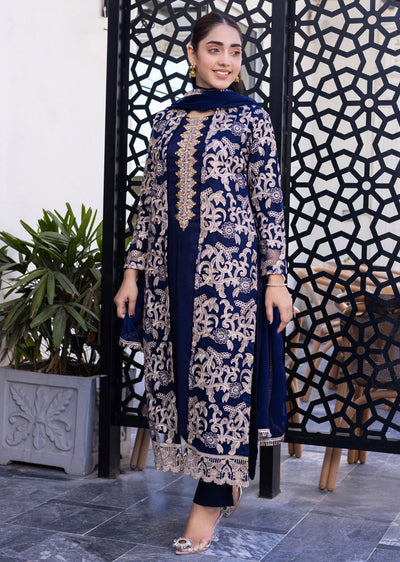EKT-01 - Blue - Readymade - Eid Ki Tayyarian Mummy & Me Collection 2024 - Memsaab Online