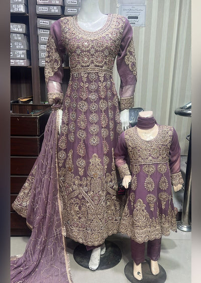 SHAZ1102 - Lilac - Readymade Mother & Daughter Suit - Memsaab Online