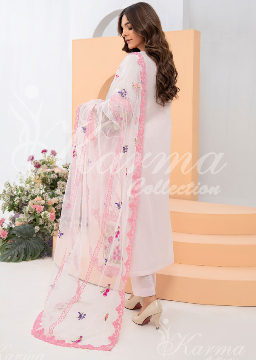 KC-1324 Pink Readymade Tehazeeb Collection by Karma 2023 - Memsaab Online
