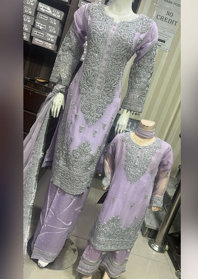 SHAZ1103 - Lilac - Readymade Mother & Daughter Suit - Memsaab Online