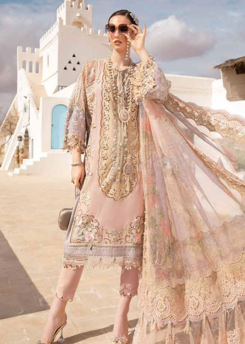 MSB-2406-A - Unstitched - Maria B Lawn Collection 2024 - Memsaab Online
