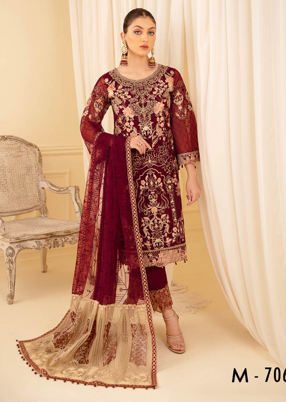 Ramsha | Minhal Organza Collection | M-706