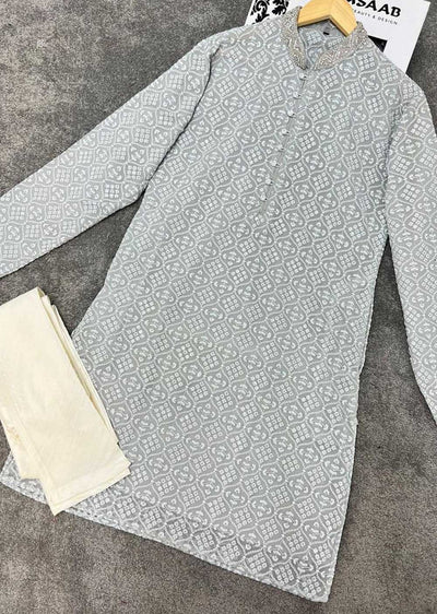 SBG27004 Grey Mens Kurta Pajama Set - Memsaab Online