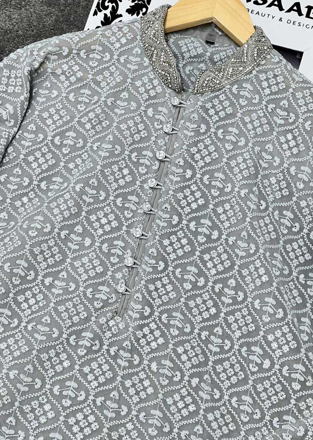 SBG27004 Grey Mens Kurta Pajama Set - Memsaab Online