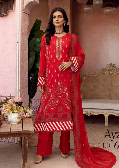 AYZEL - Readymade - Brocade Embroidered Lawn Collection 2023 - Memsaab Online