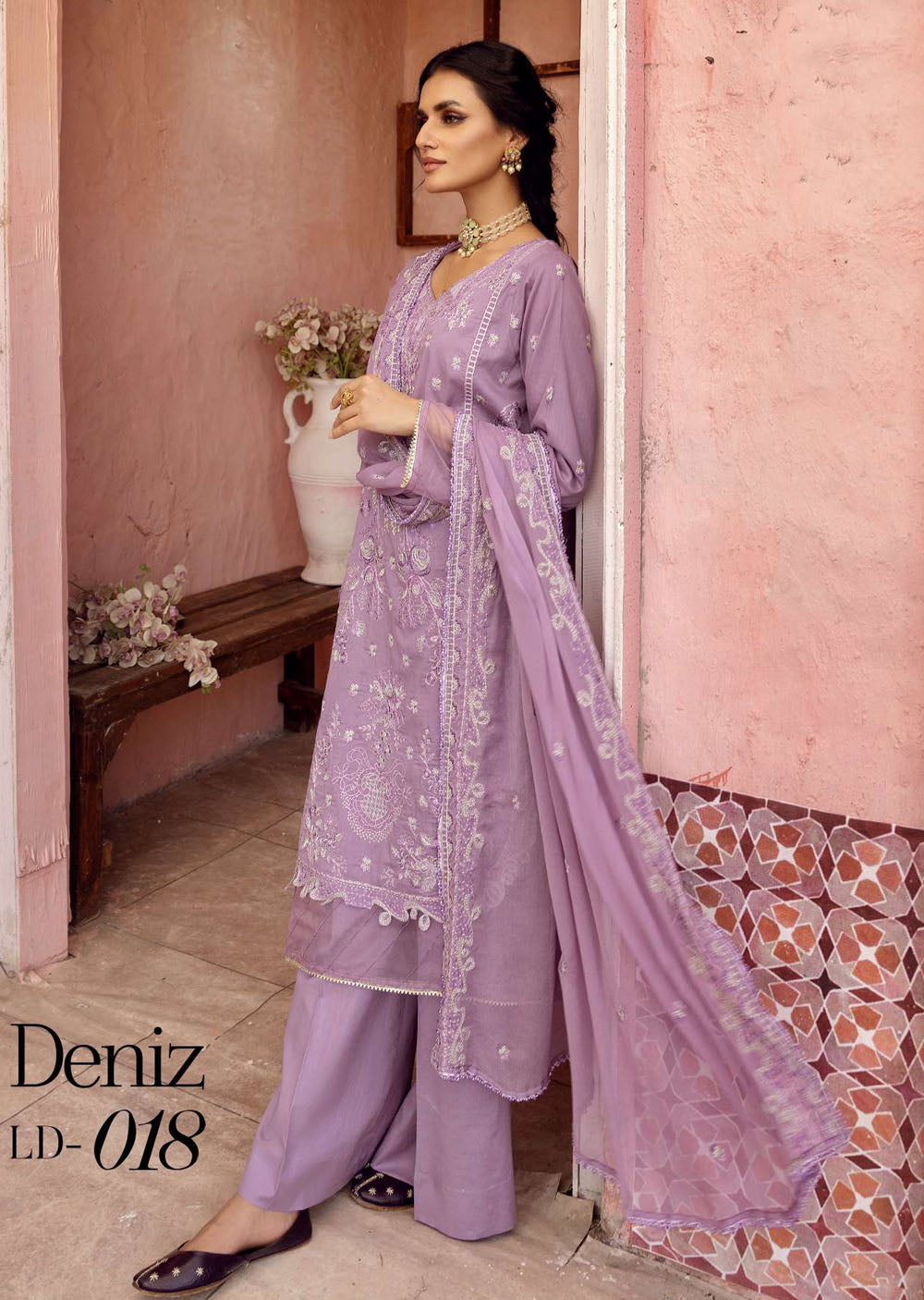DENIZ - Readymade - Brocade Embroidered Lawn Collection 2023 - Memsaab Online