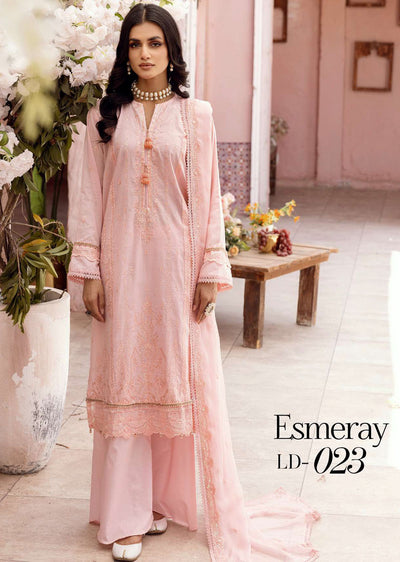 ESMERAY - Unstitched - Brocade Embroidered Lawn Collection 2023 - Memsaab Online