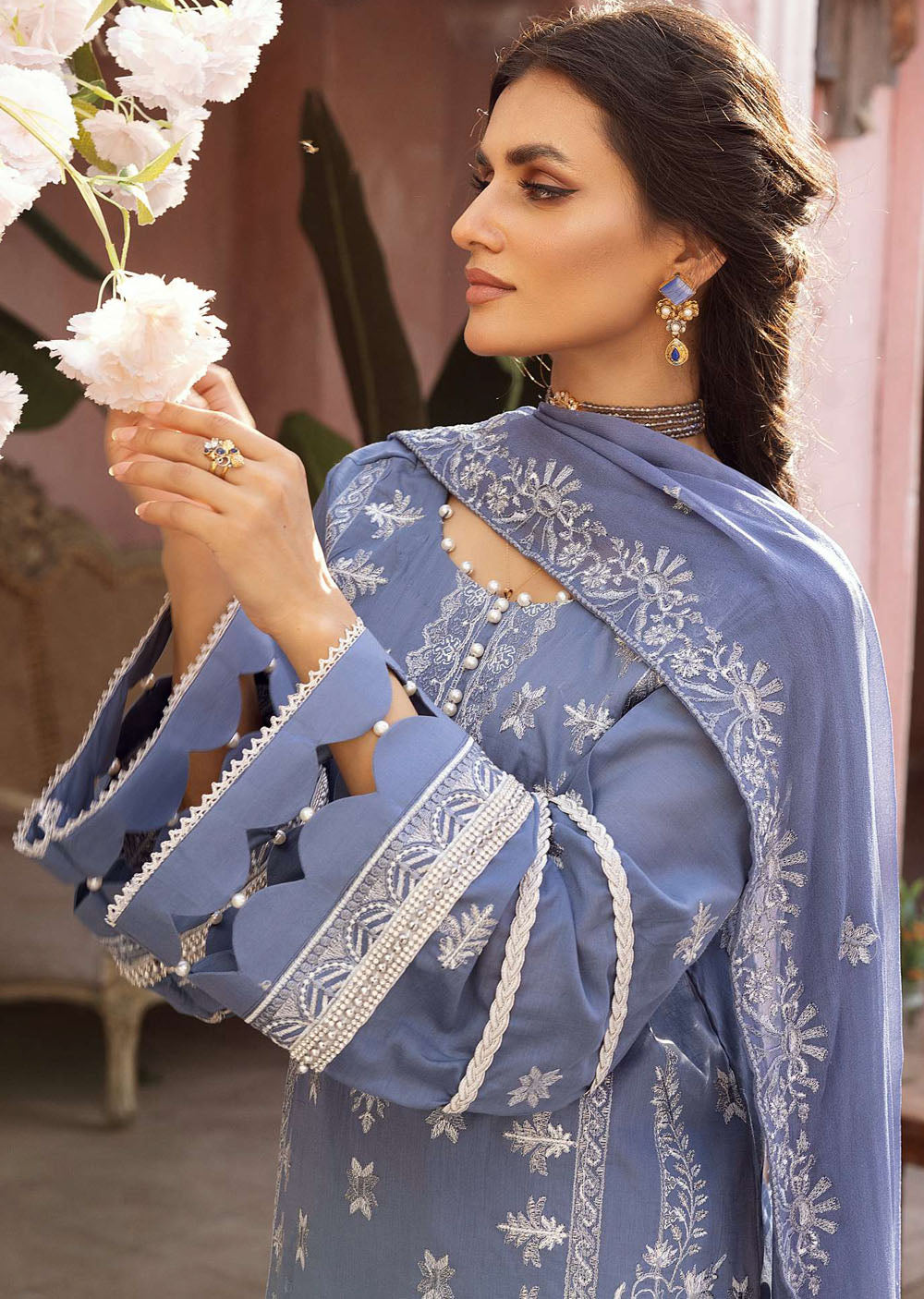 LALAM - Readymade - Brocade Embroidered Lawn Collection 2023 - Memsaab Online