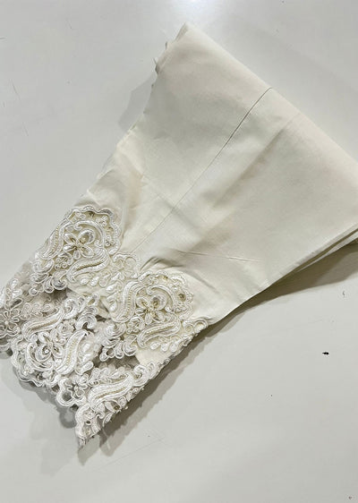 DXT504 Off White Cotton Trousers - Memsaab Online