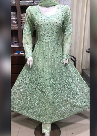 SHAZ6561 Green Readymade Mother & Daughter Dress - Memsaab Online