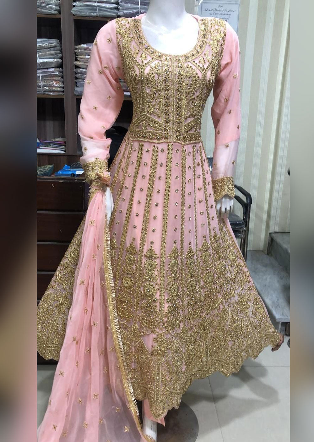 SHAZ6559 Pink Readymade Mother & Daughter Dress - Memsaab Online