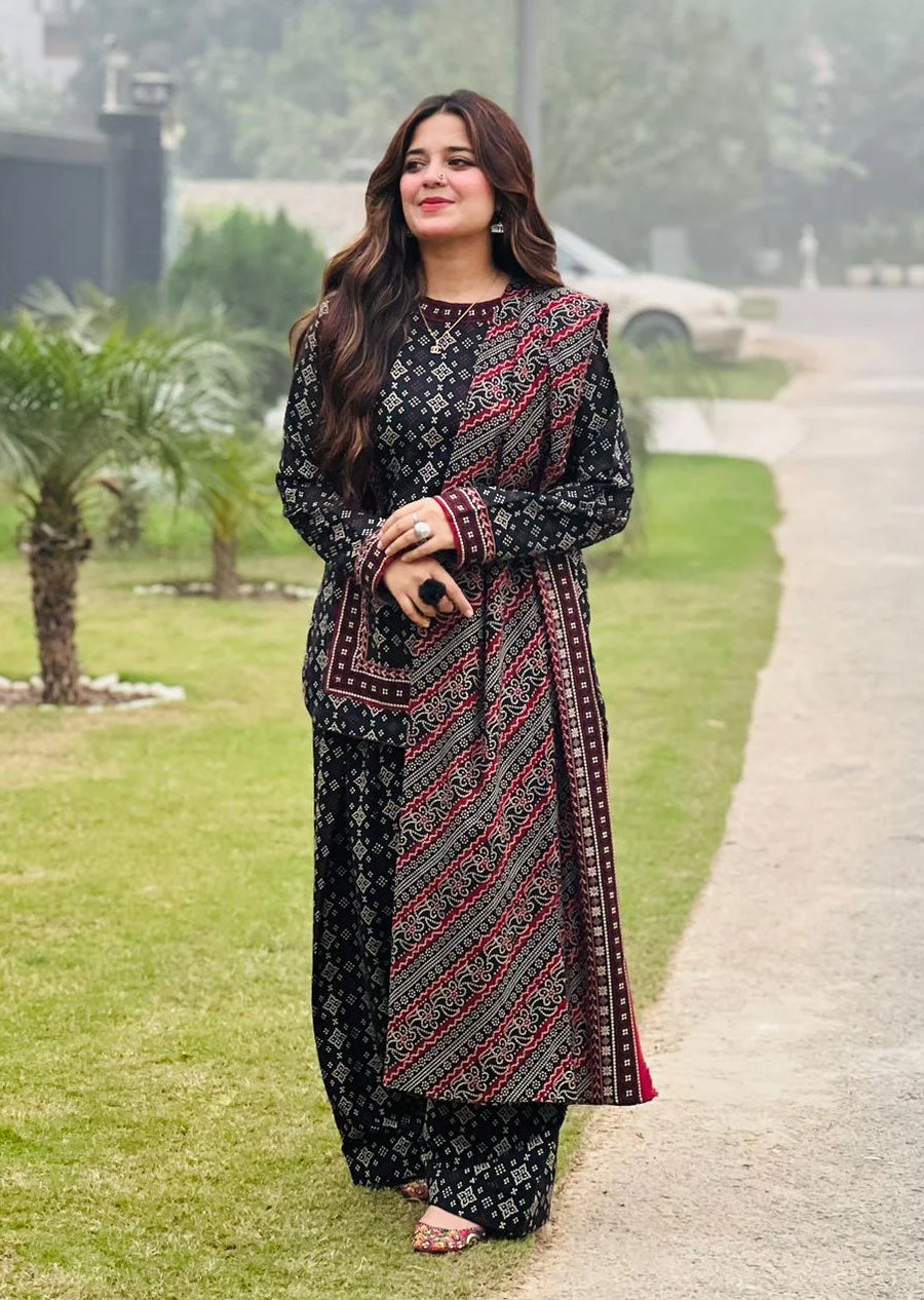 RBY-101 Readymade Heavy Khaddar Ajrak Suit