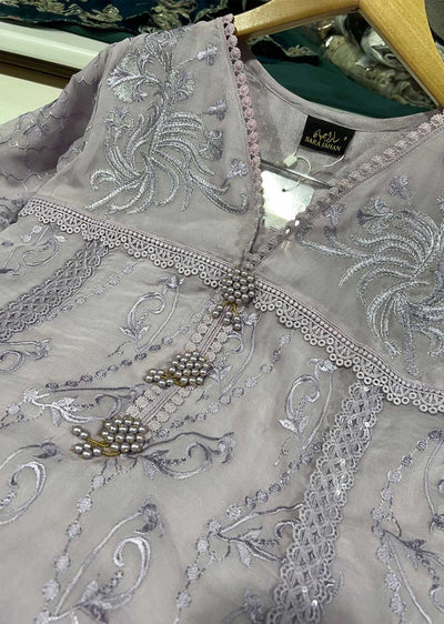 SJ103 Lilac Readymade Fancy Chiffon Suit - Memsaab Online