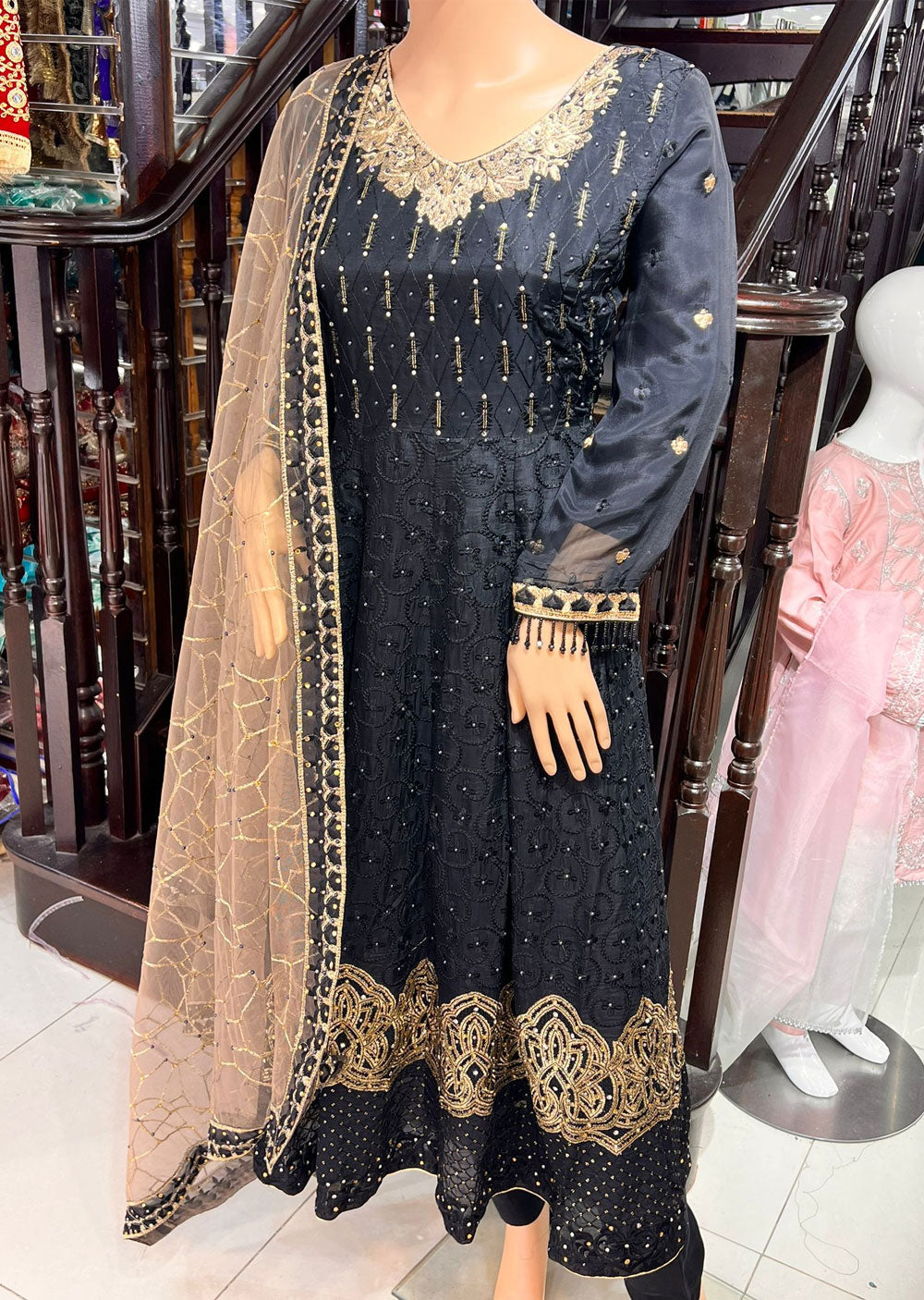 KD1154 - Readymade Black Chiffon Dress Memsaab KD1154 - Readymade Black Chiffon Dress Memsaab