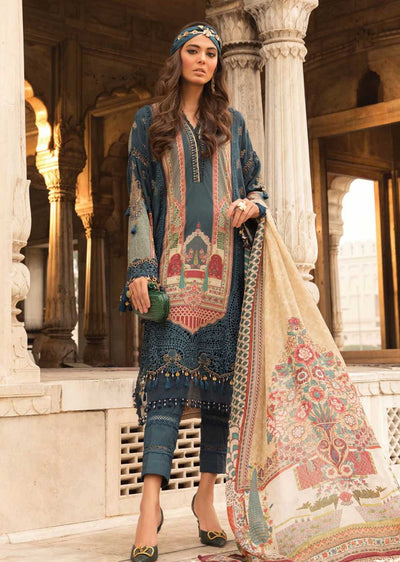 MAB-13-A - Unstitched - Maria.B Luxe Lawn Main Teri Aan Collection 2022 - Memsaab Online