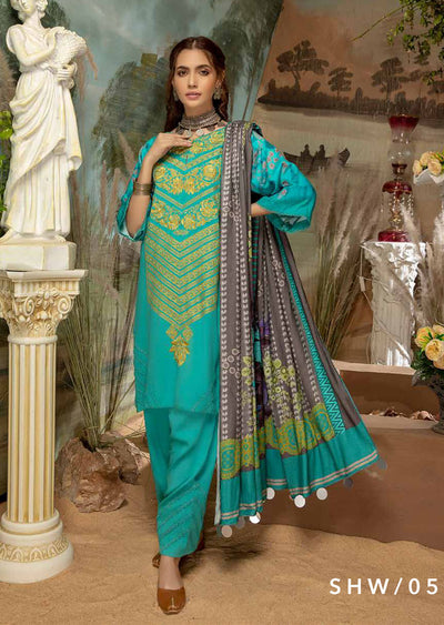 SHW-05 - Unstitched - Sheen Marina Collection by Charizma 2021 - Memsaab Online
