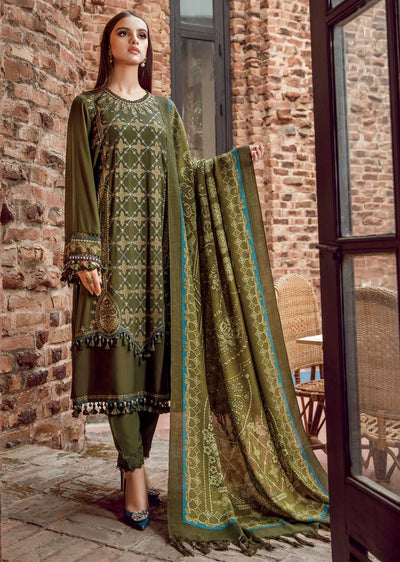BSL-1608-A - Unstitched - Maria.B Winter Shawl Collection 2022 - Memsaab Online