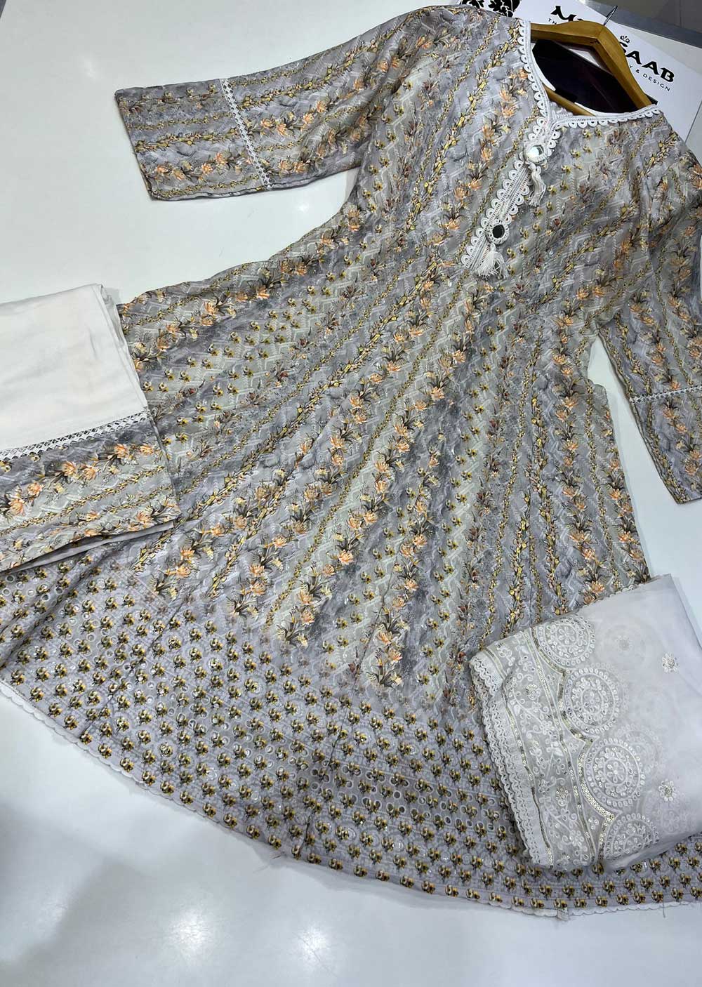 RGZ9916 Grey/Yellow Chicken Linen Dress – Memsaab