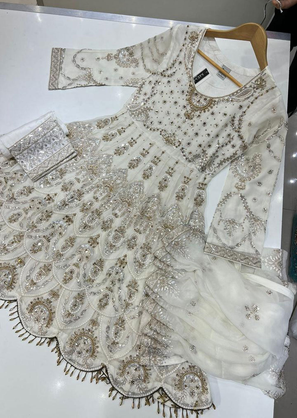 PS0404 Readymade White Chiffon Dress – Memsaab