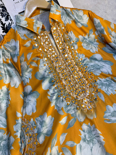 SMR3204- Readymade Silk 2 Piece Suit - Memsaab Online