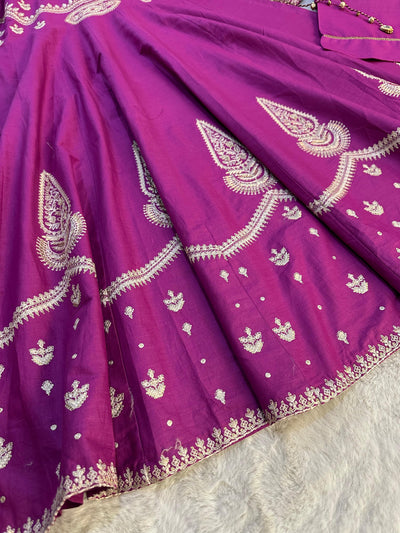 HSS-15 Mahrani Readymade Purple Dress - Memsaab Online