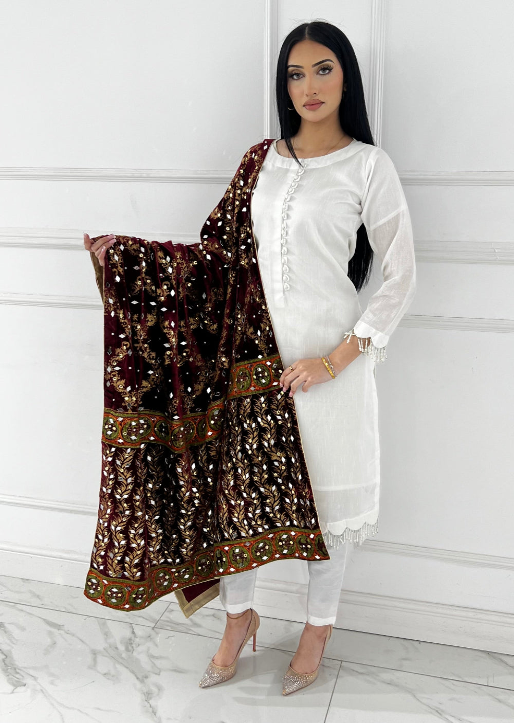 RBY-133- New Luxury Velvet Shawl 2025