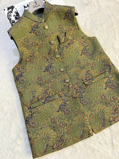 GS-5074 Readymade Elegant Embroidered Waistcoat 2025 - Memsaab Online