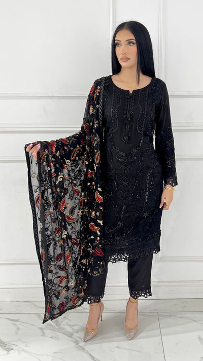 PS0817 Readymade Chiffon Suit - Memsaab Online
