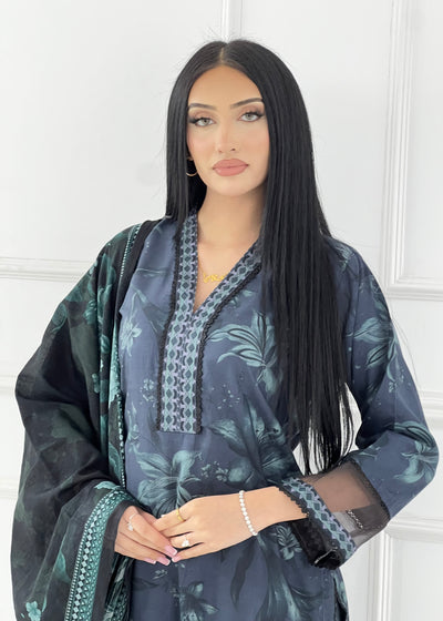 BUT-132- Readymade linen Printed suit 2025 - Memsaab Online