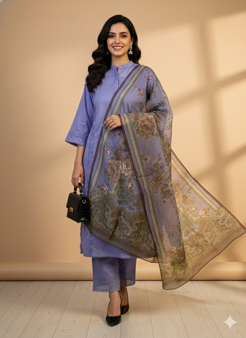 MSBMT-38 -Gulnoor- Readymade Outfit - 3 Piece Suit 2025 - Memsaab Online