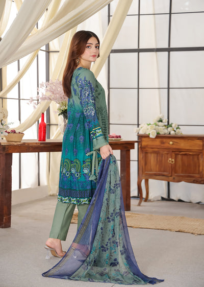 AMT47002C1 - Readymade Lawn Suit - Memsaab Online