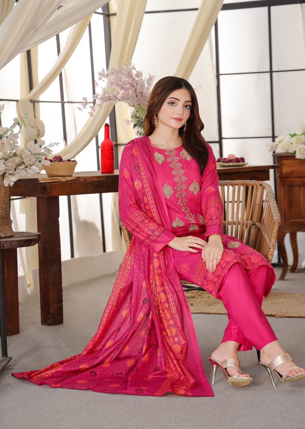 AMT47005 - Readymade Lawn Suit - Memsaab Online