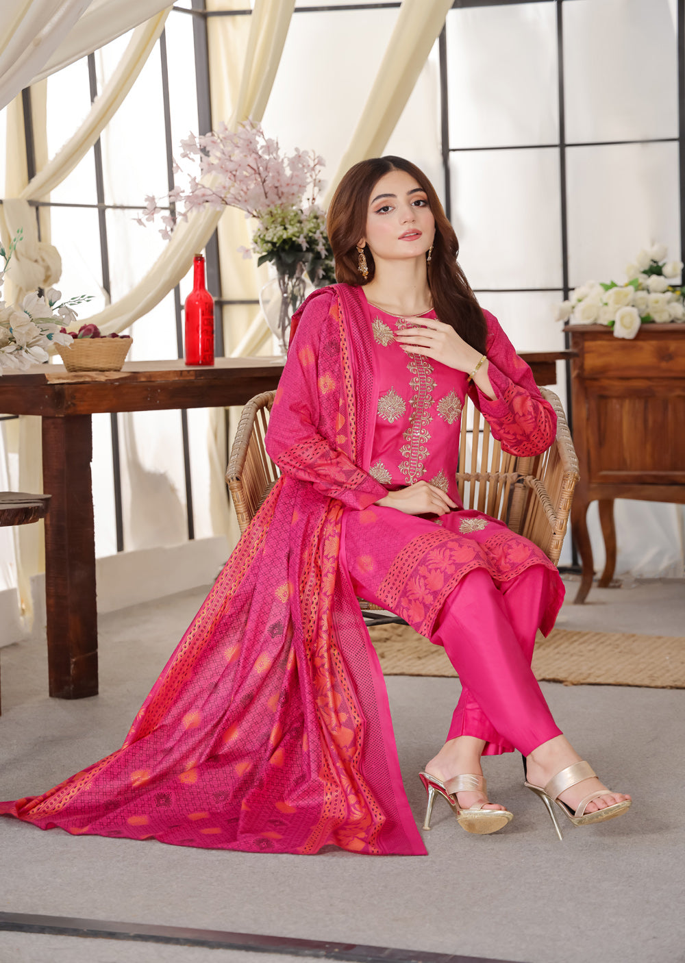 AMT47005 - Readymade Lawn Suit - Memsaab Online