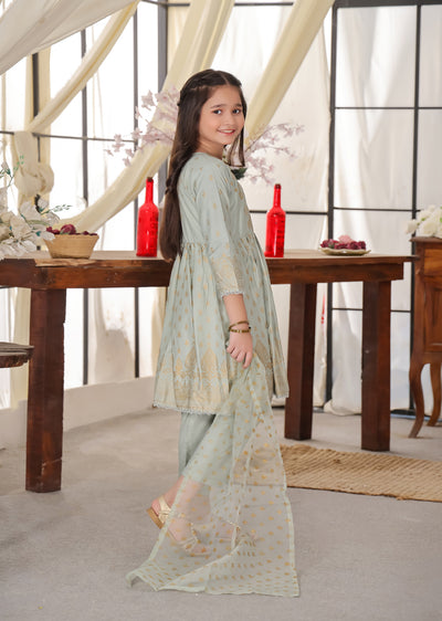 HK245 Gavinchi -Mint Readymade Mother & Daughter Dress - Memsaab Online