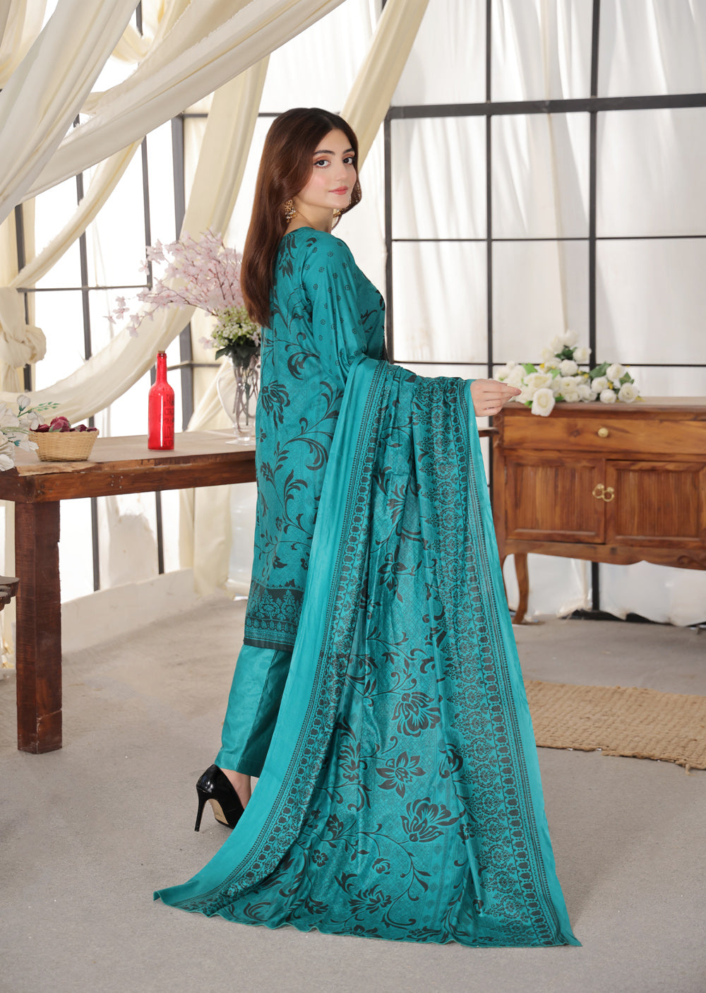 AMT470013 - Readymade Lawn Suit - Memsaab Online