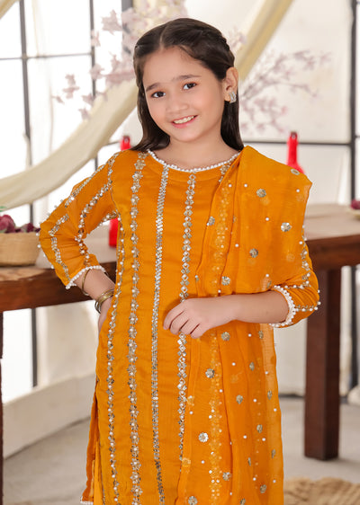 HK260 Zilla - Orange Readymade Mummy n Me Outfit - Memsaab Online