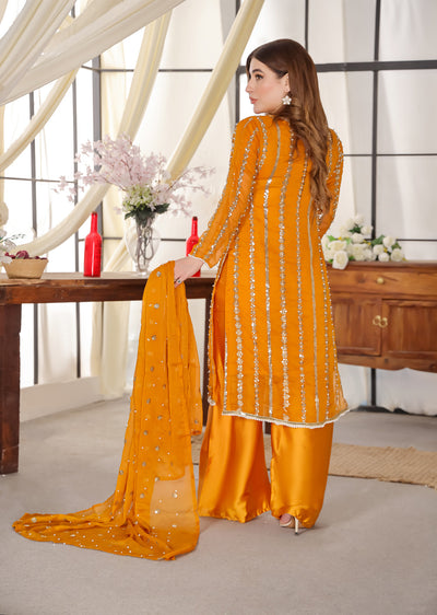 HK260 Zilla - Orange Readymade Mummy n Me Outfit - Memsaab Online