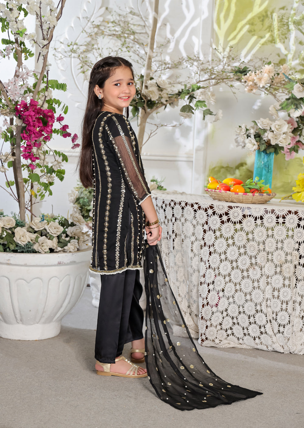 HK260 Zilla - Black Readymade Mummy n Me Outfit - Memsaab Online