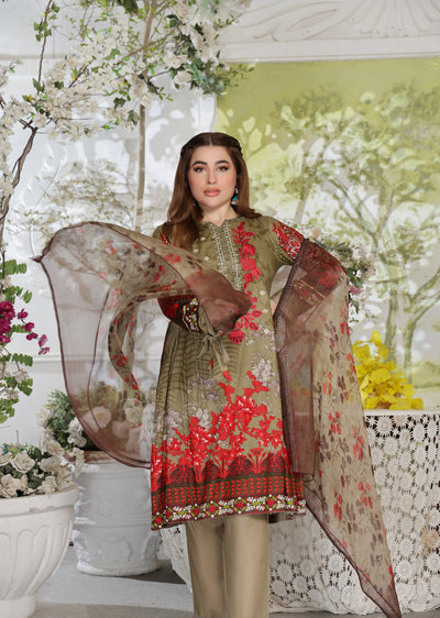 AMT470014C1 - Readymade Lawn Suit - Memsaab Online