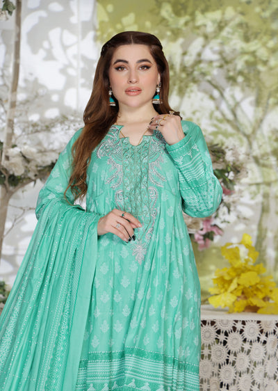 AMT470010 - Readymade Lawn Suit - Memsaab Online