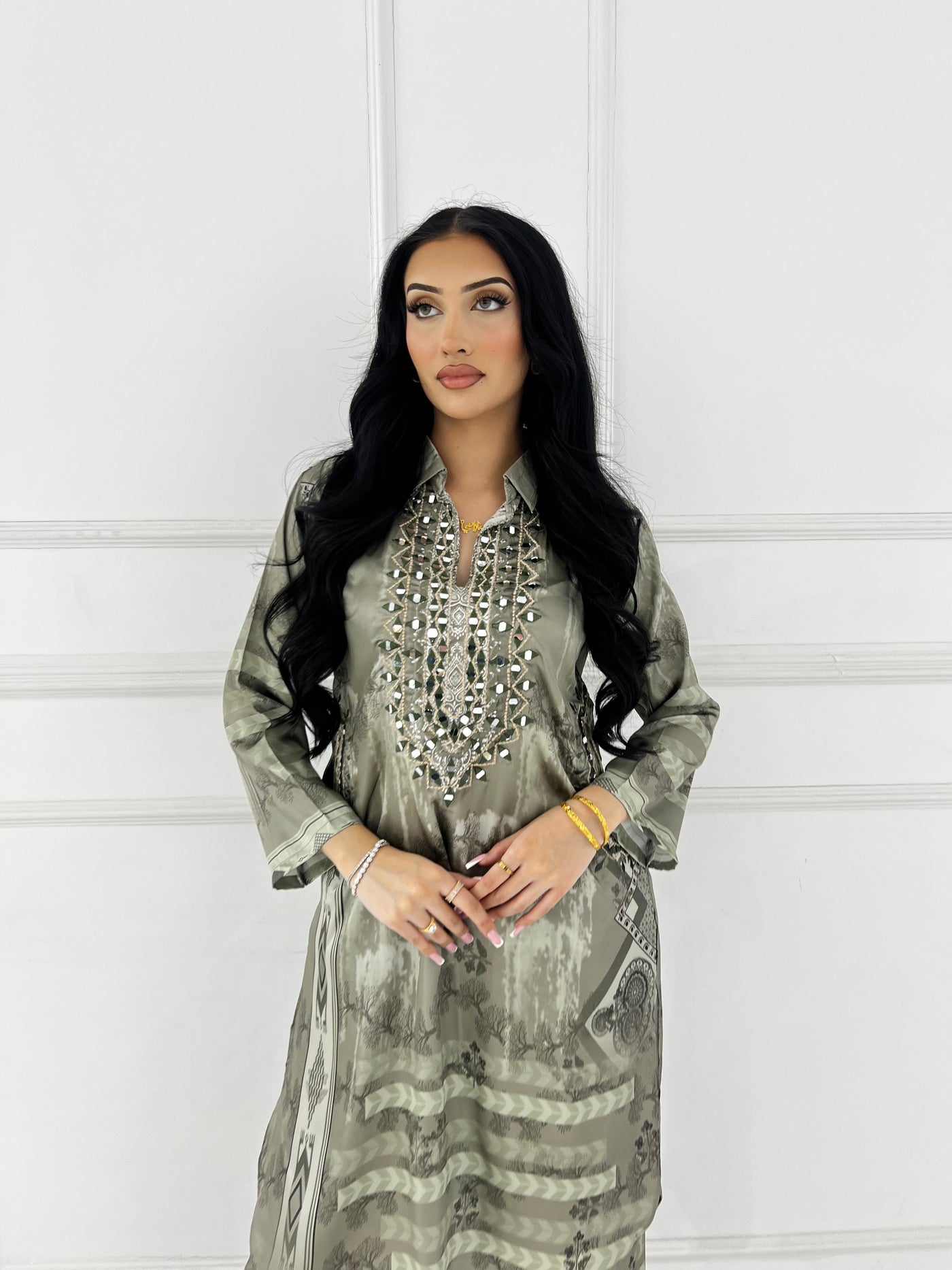 SMR3104- Readymade Silk 2 Piece Suit - Memsaab Online