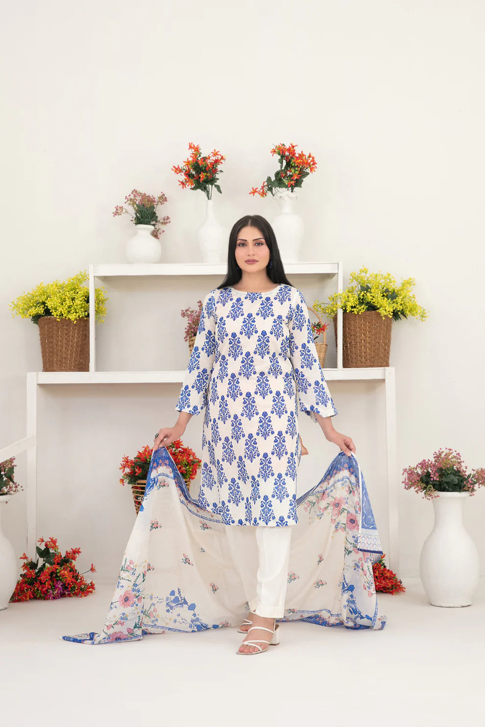 TWD-2272 Readymade Mizna Tawakkal Lawn Suit 2025 - Memsaab Online